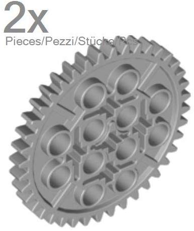 Lego Technic - 2 Grey Gears, 40 Teeth, Technic