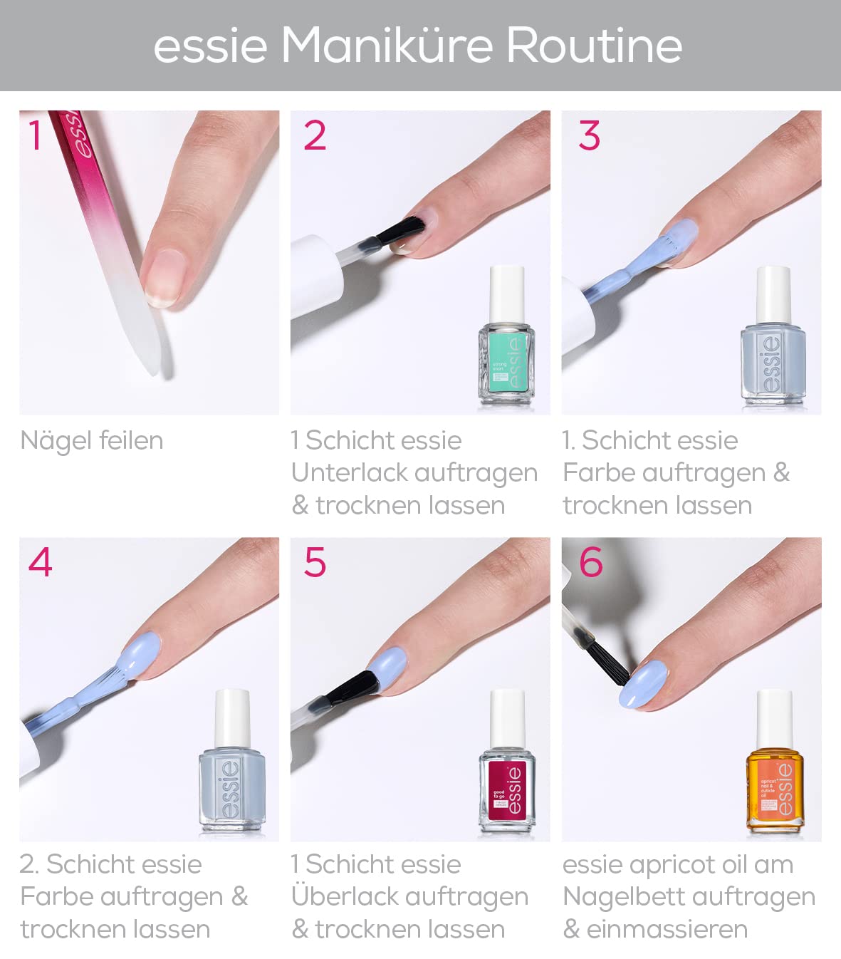 Essie Nail Polish for Colour Intensive Painted Nails, ‎blue