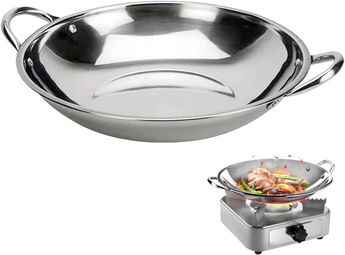 ACTOYS Crab Oven Drying Pot, Mini Stainless Steel Drying Pot, Cooking Pan, Mixing Pan, Mini Dry Pot, Alcohol Cooker, Household Drying Pot, Small Hot Pot, Portable Mini Drying Pot
