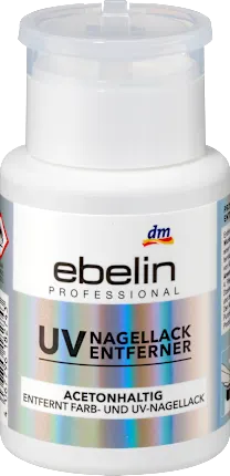 UV nail polish remover containing acetone, 125 ml