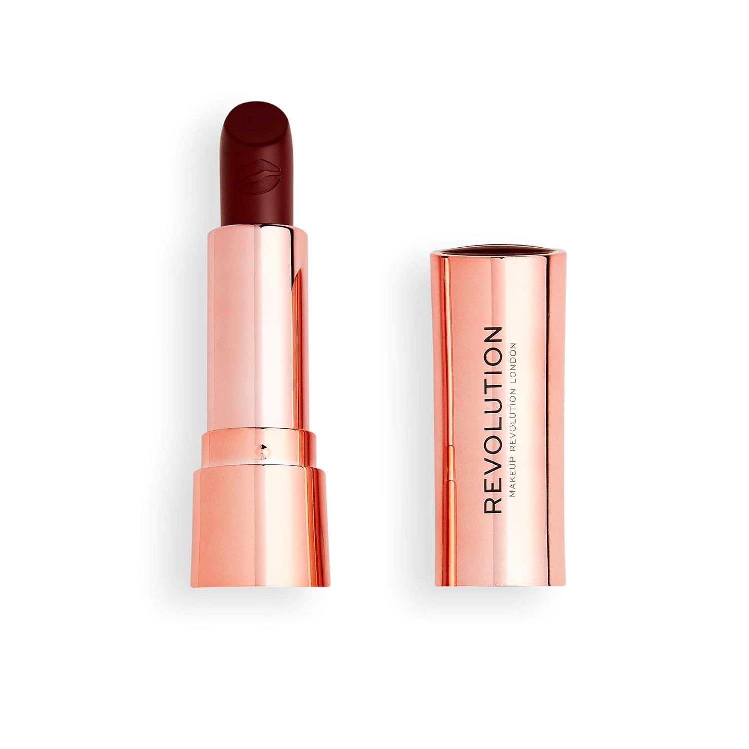 Makeup Revolution Satin Kiss Lipstick Vampire - Rich and Creamy Lipstick Formula with Velvet Finish - Pack of 1