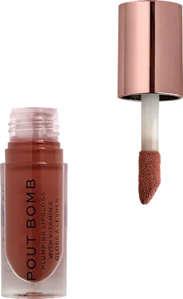 Revolution Lip gloss Pout Bomb, Cookie Warm Nude, 4.6 ml