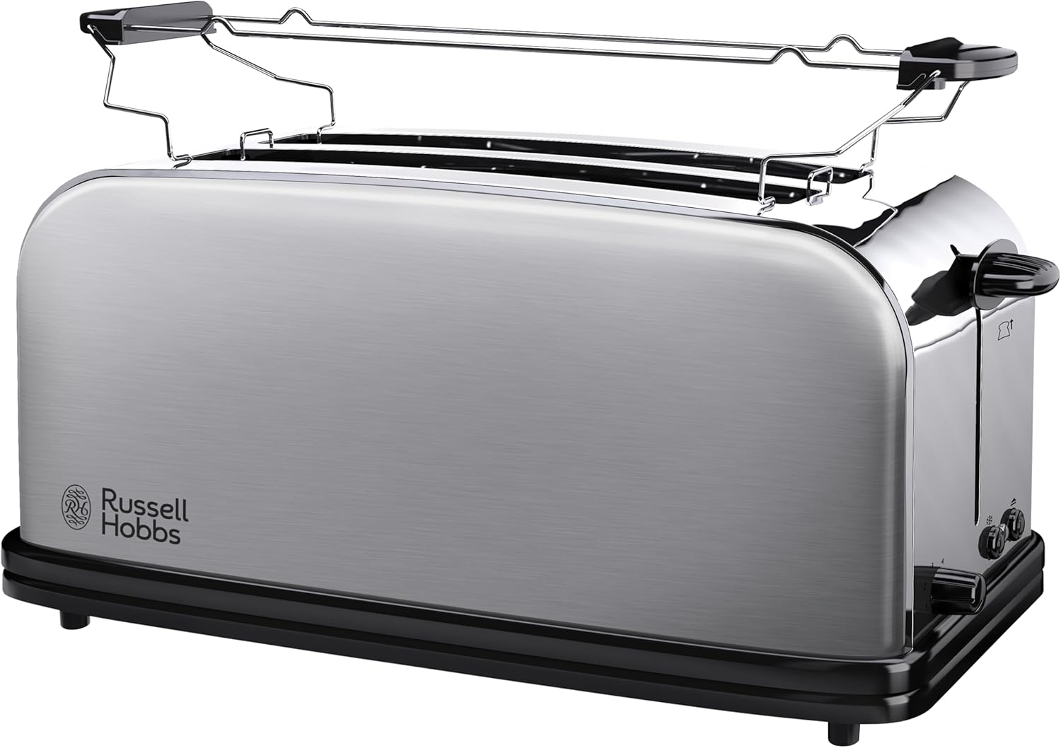 Russell Hobbs Adventure Toaster 2 Slot, Long Slot, 2 Extra Wide Slotted Chambers for 4 Slices of Toast, incl. Bun attachment, 6 adjustable browning levels + defrosting function, 1600 W, 23610-56