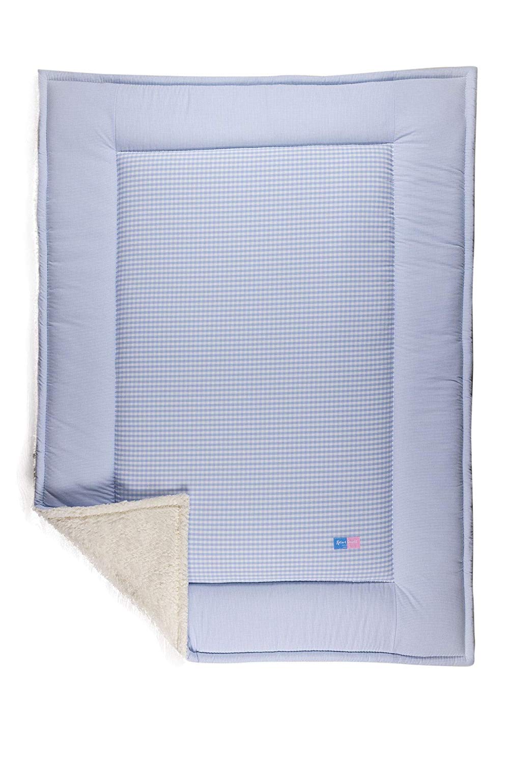 Robert Osswald 1.5.1.1.2.3.1-K05-01 Play Blanket Checked Mix with Plush 100 cm x 135 cm