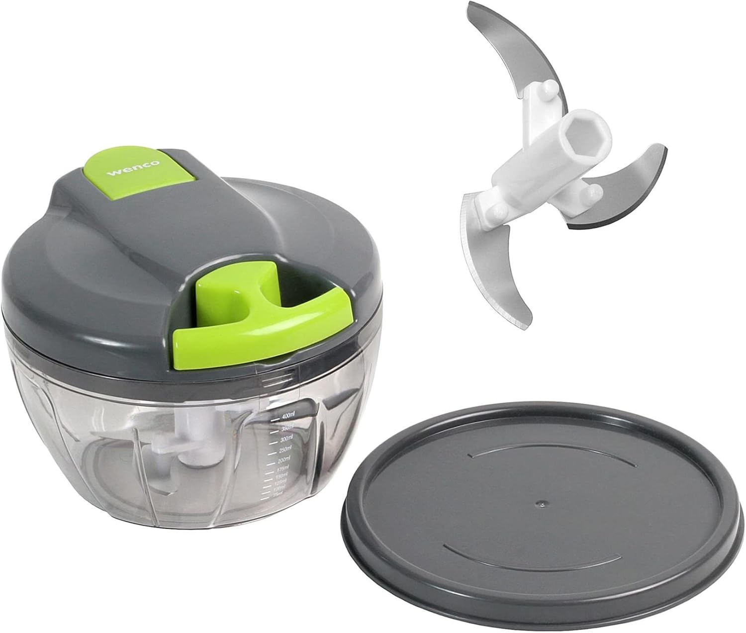 wenco Multi-Chopper Manual Chopper with Pulley - Practical Kitchen Aid for Chopping Vegetables, Fruits, Herbs and Nuts in Seconds - Hand Chopper 500 ml