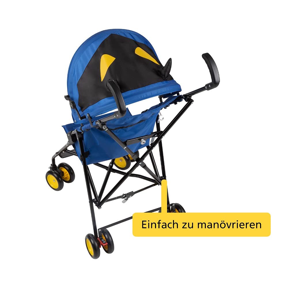 Safety 1st Buggy, Crazy Peps with Funny Sun Canopy, Compact and Manoeuvrable Pushchair, Ideal for On the Go, Can be Used from Approx. 6 Months - Up to Max. 15 kg, Super Blue (Blue)