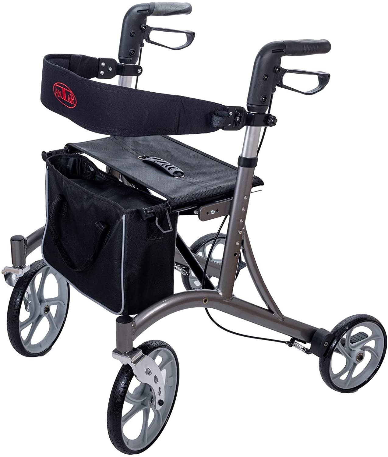saniburg Antar AT51037 Rollator with Shopping Bag and Back Strap