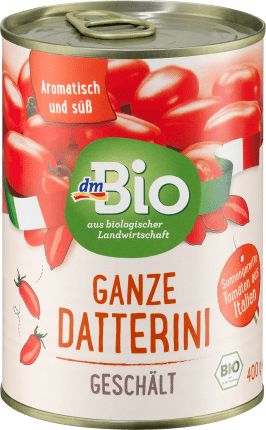 dmBio Tomatoes, peeled whole datterini, 240 g