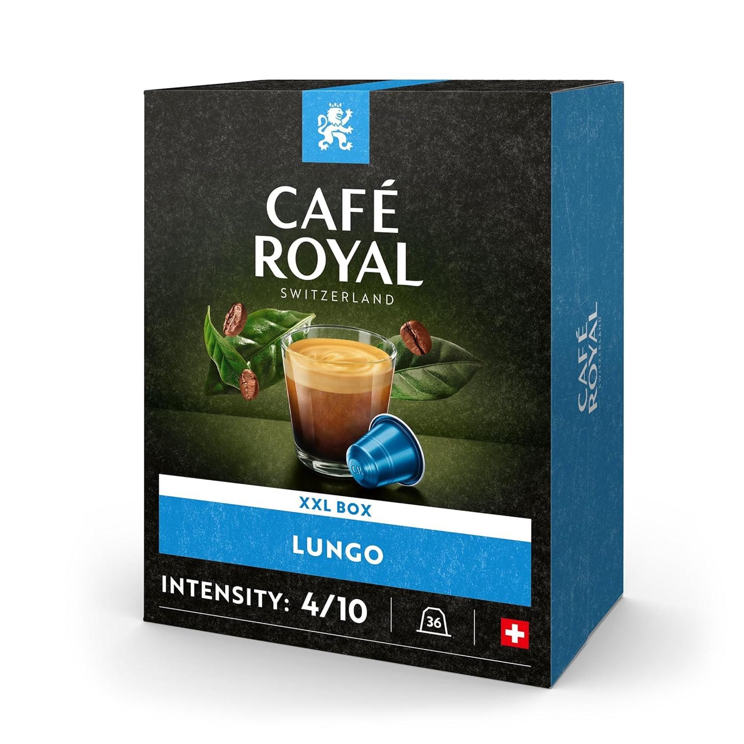 Café Royal Lungo 36 Capsules for Nespresso Coffee Machine - 4/10 Intensity - UTZ certified Coffee Capsules recyclable aluminum