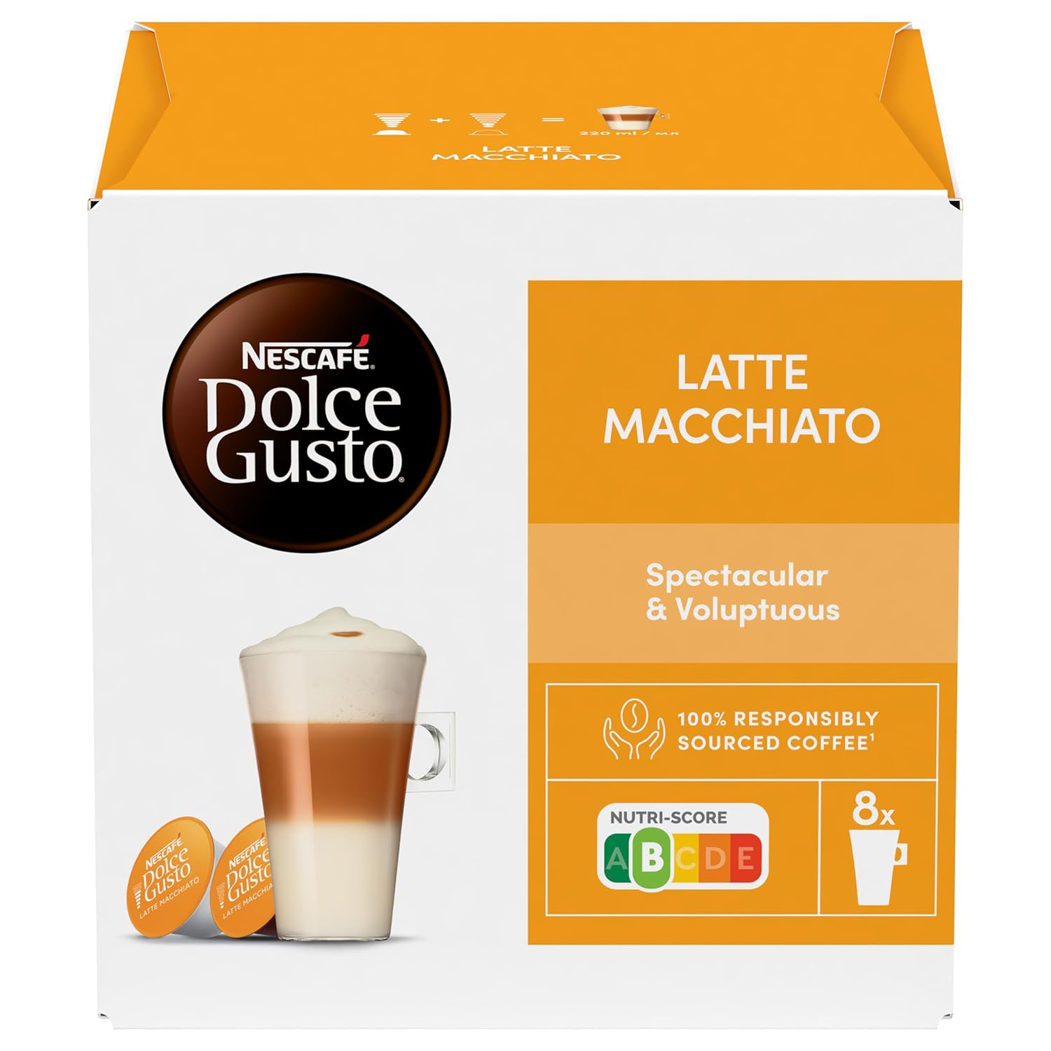 Nescafé Dolce Gusto Latte Macchiato, coffee capsules, 1 pack