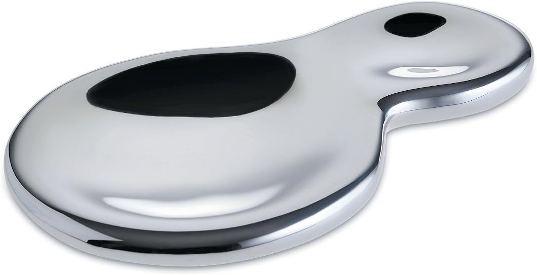 Alessi\" T-1000 Spoon Rest in 18/10 Stainless Steel Mirror Polished, 18-10, Silver