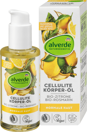 alverde NATURKOSMETIK alverde Cellulite Körper-Öl Bio-Zitrone, Bio-Rosmarin, 100 ml