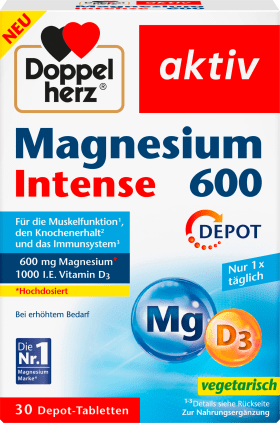 Doppelherz Magnesium Intense 600 + Vitamin D3 tablets 30 pieces, 47.1 g