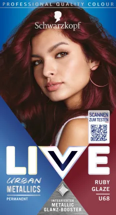 Schwarzkopf LIVE Hair color Urban Metallics, U68 Ruby Glaze, 1 pc