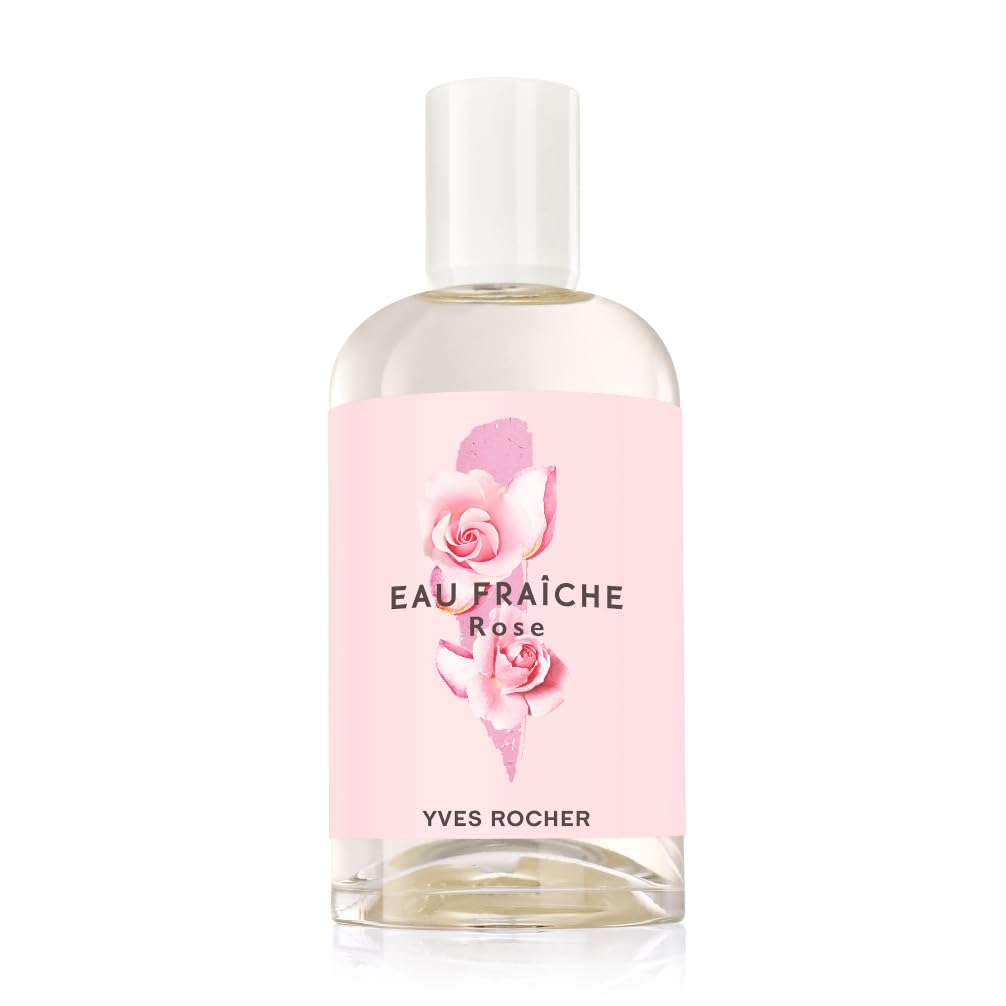 Yves Rocher LA COLLECTION Eau Fraîche Rose Petals 100 ml Perfume for Women Refreshing Eau de Toilette for Women with a Floral Rose Fragrance