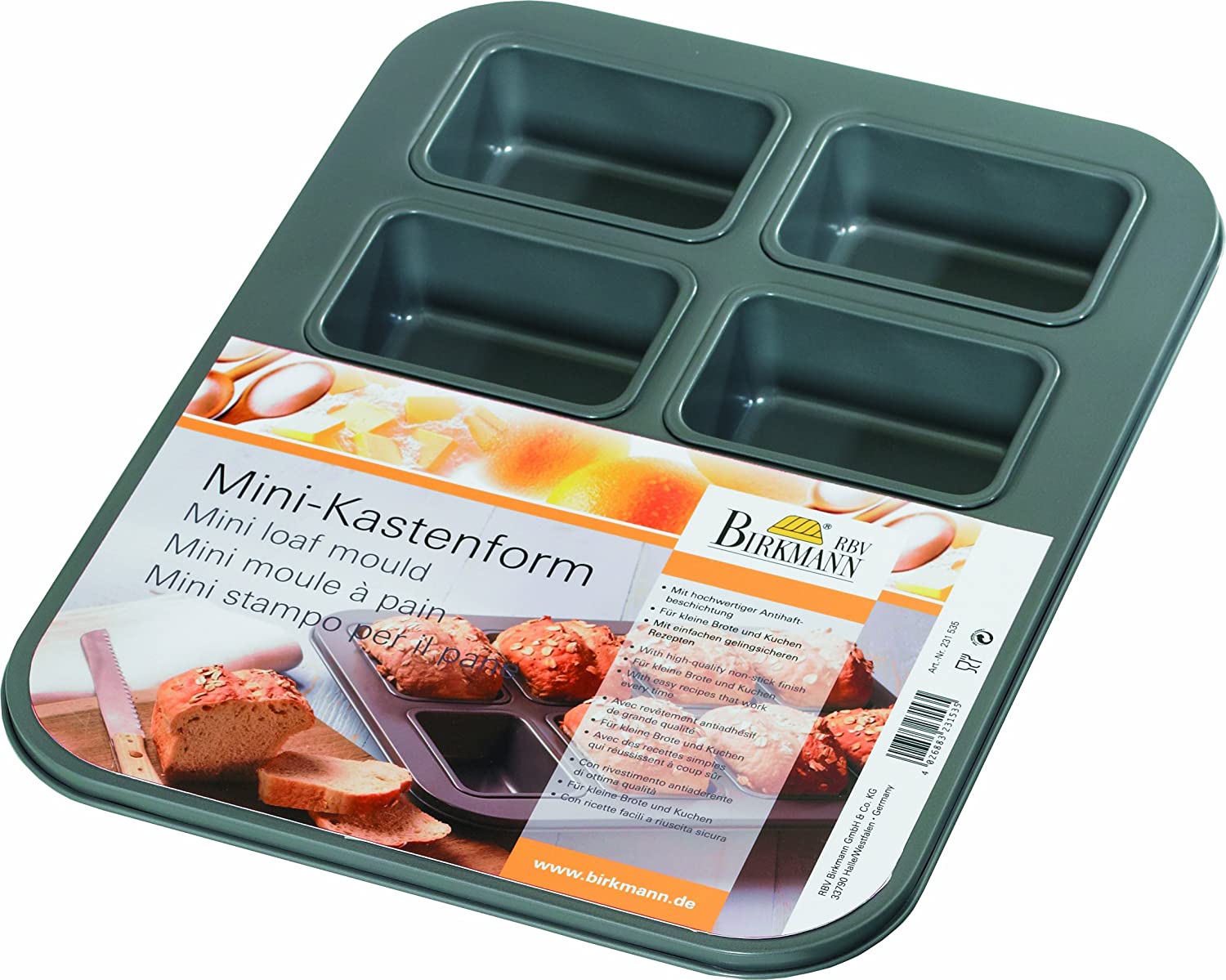 RBV Birkmann Birkmann 231535 Mini Tin 8 Shapes 35 x 27 x 4 cm Individual Shapes 9 x 6 x 3.5 cm