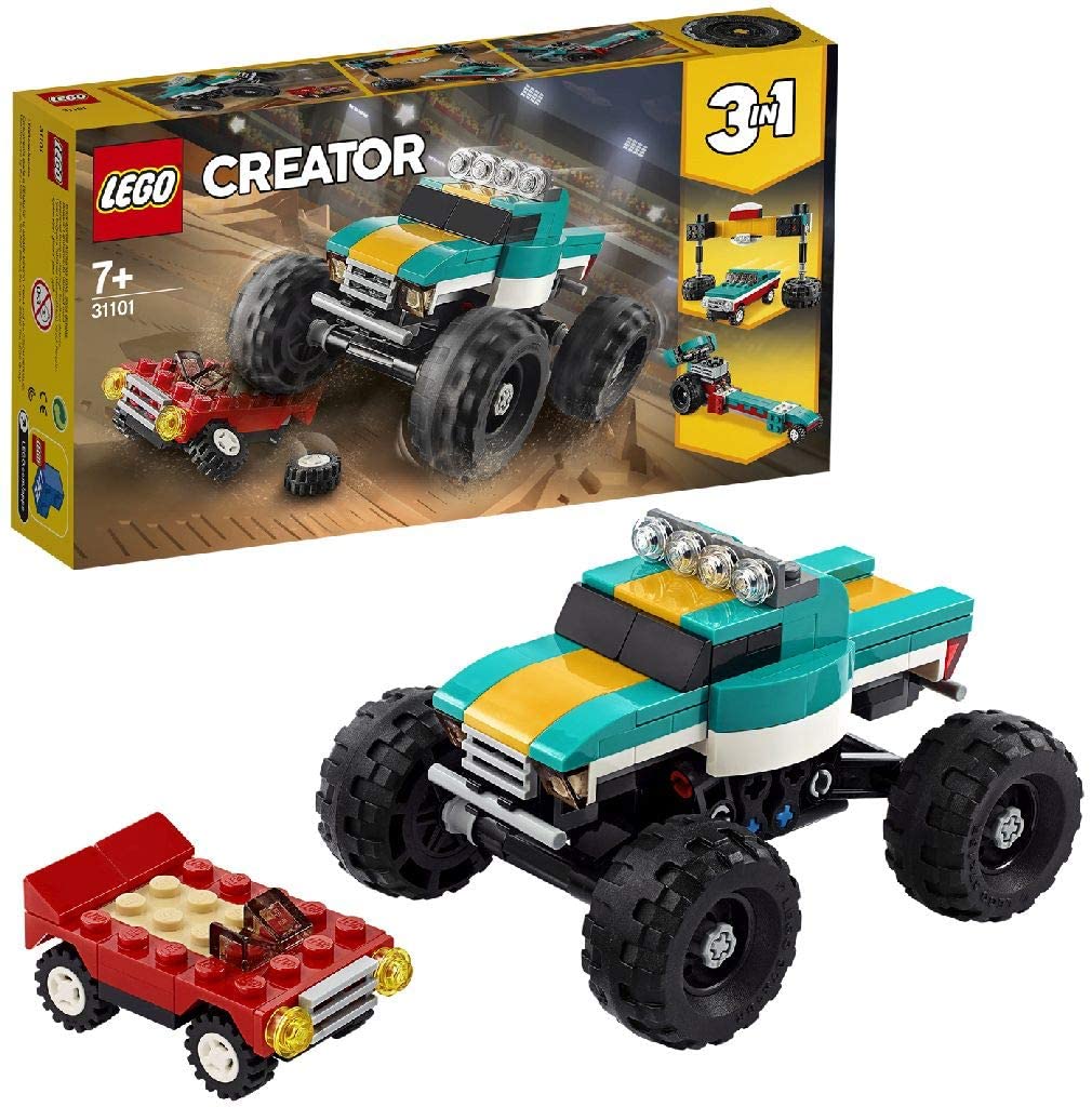 Lego Creator Lego 31101 Creator 3-In-1 Monster Truck Toy Car, Muscle Car, Dragster Const