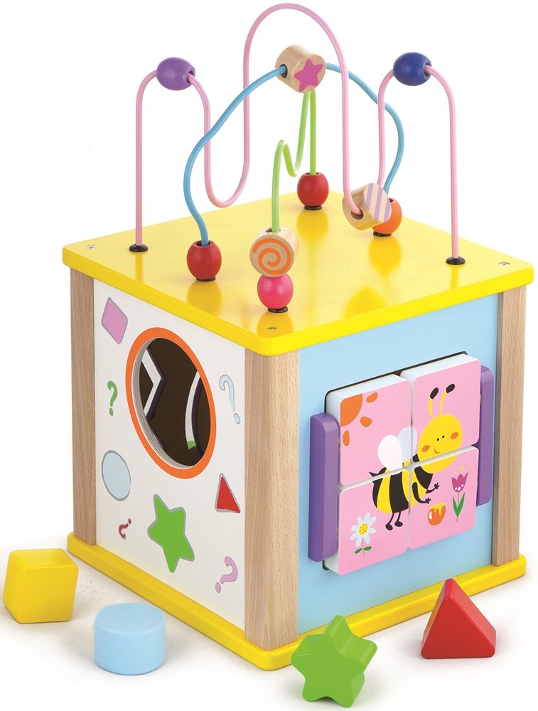 VIGAtoys Viga Toys Wooden Vg50221 Activity Pad, Multi-Colour