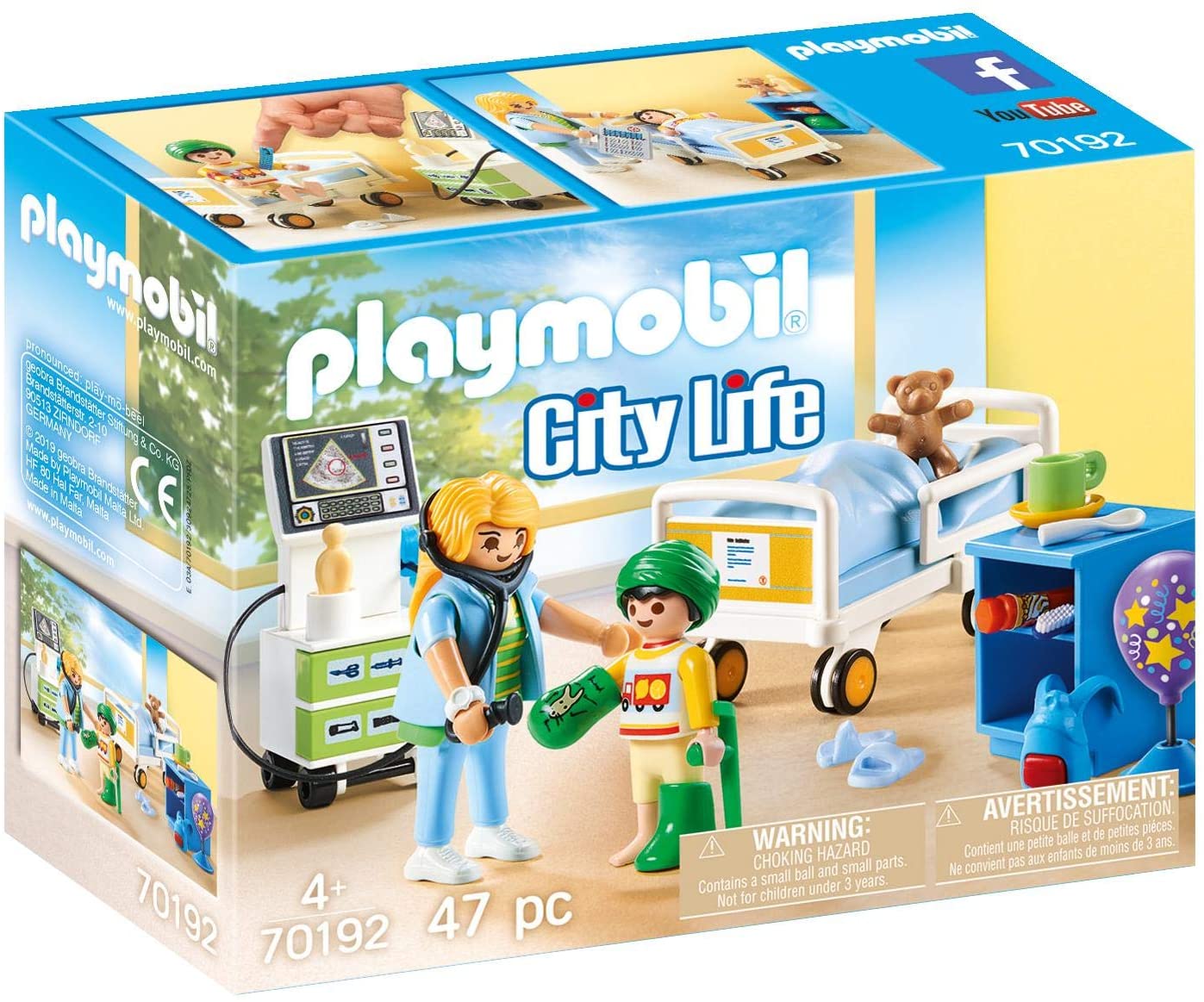 Playmobil City Life 70192 Childrens Nurse Room 4 Years And Above Multi-Col