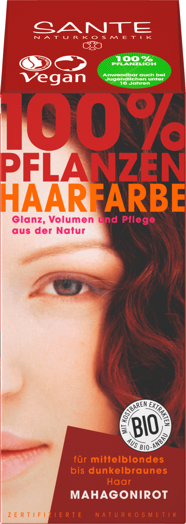 Sante Herbal Hair Color Mahogany-Red, 100 G