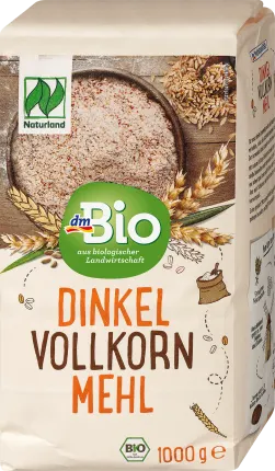 dmBio Flour, spelled whole grain, Naturland, 1000 g