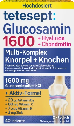 tetesept Glucosamine 1600 tablets 40 pieces, 50.4 g