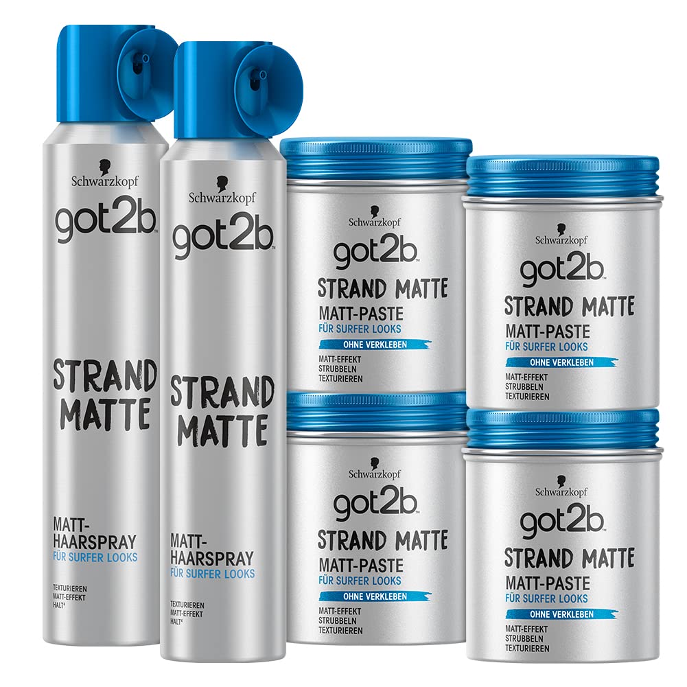 got2b Schwarzkopf Beach Mat Hair Styling Paste Surfer Look, Pack of 1 (1 x 