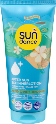 SUNDANCE After Sun Lotion with shimmer & tropical fragrance, island breeze, 200 ml