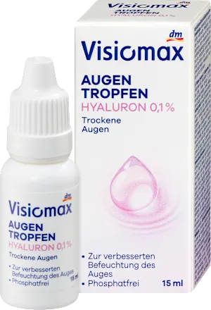 Visiomax Eye drops with 0.1% hyaluronic acid, 15 ml