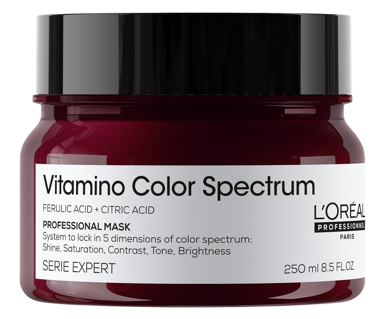 L'Oréal Professionnel L\'Oréal Professionnel Hair Mask for Color Brilliance with Glass Hair Effect for Colored Hair, with Ferula & Citric Acid, Expert Series, Vitamino Color Spectrum Mask, 250 ml