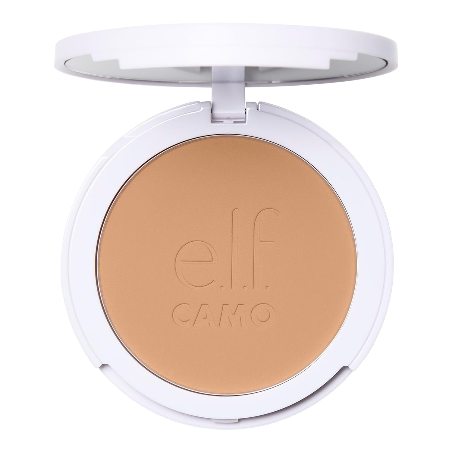 e.l.f. e.l.f. eleven. Camo Powder Foundation, Primer-Infused, Buildable & Long-Lasting Foundation with Medium to Full Coverage, Vegan & Cruelty Free, Medium 310 C, 8 g