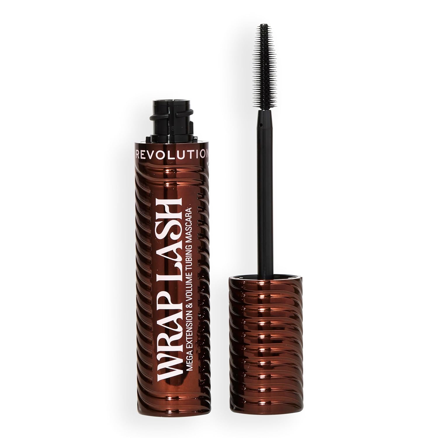 Revolution Beauty London Revolution Wrap Lash Tubing Mascara, Smudge-proof & Waterproof for Maximum Length and Volume, Vegan & Cruelty Free, Brown, 8.5 ml