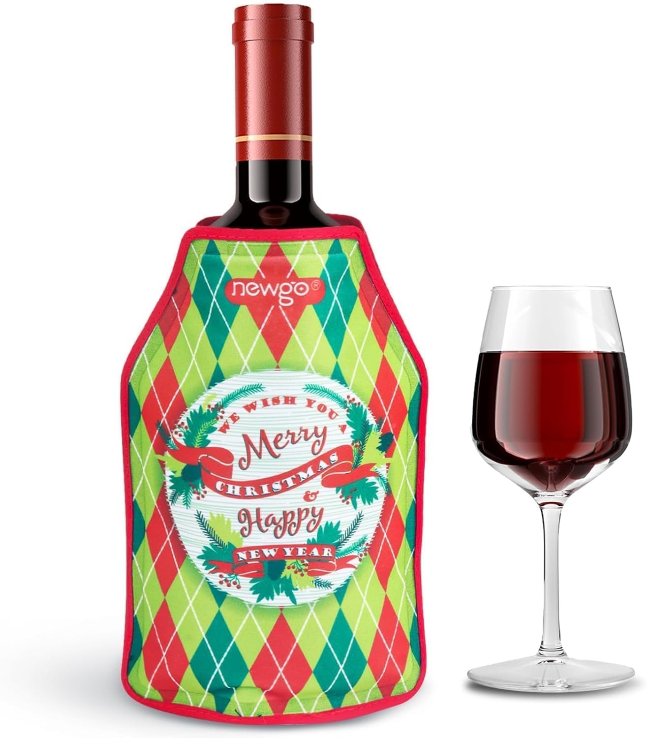 NEWGO Decorative Wine for Cooling Cuff Wine Cooler Bottle Cooler Cuff Interesting Wine Cooler, Champagne, Red Wine, Bottle Cooler Cover, Waterproof Material, Holiday, Party, Kitchen, Gift
