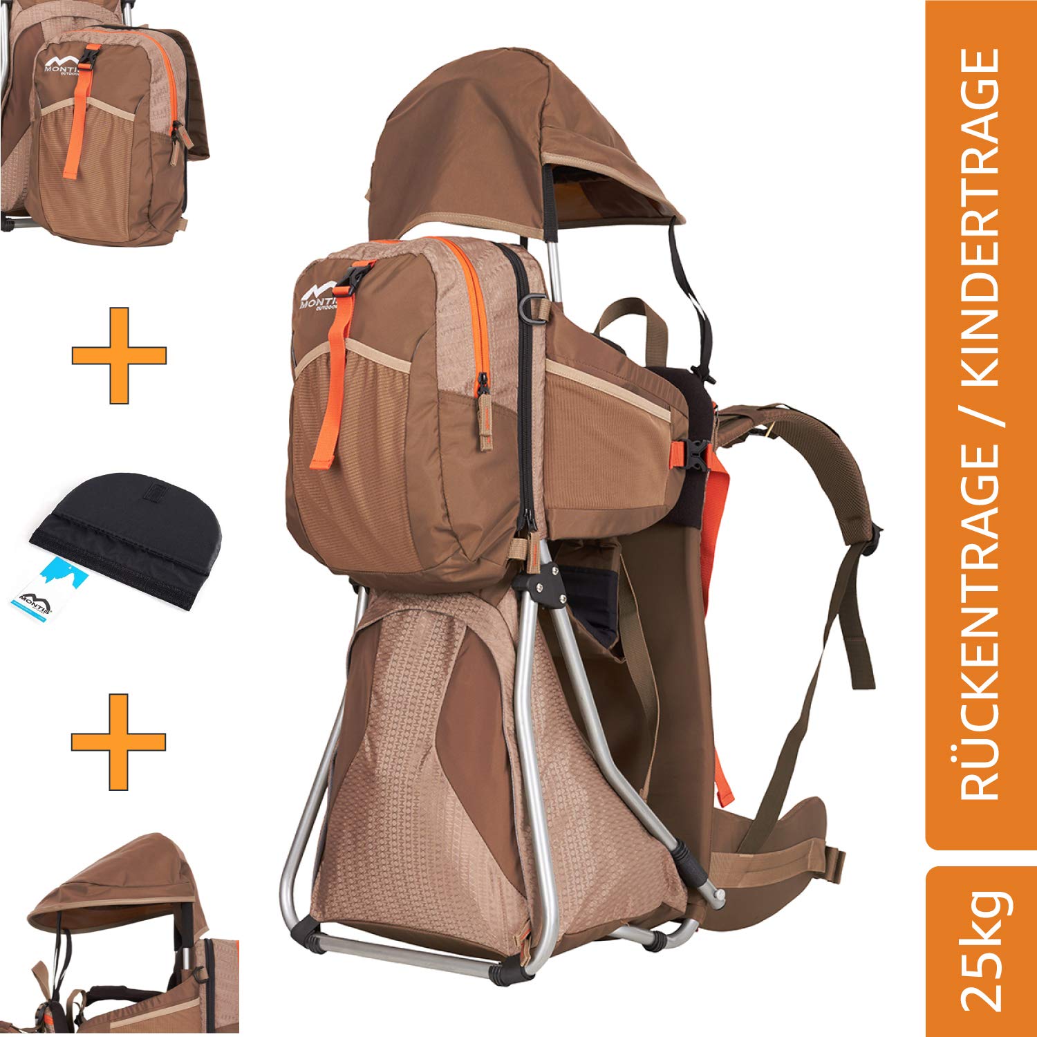 M MONTIS OUTDOOR Montis Back Carrier For Children Up To 25 Kg, Babies And Toddlers With Stab