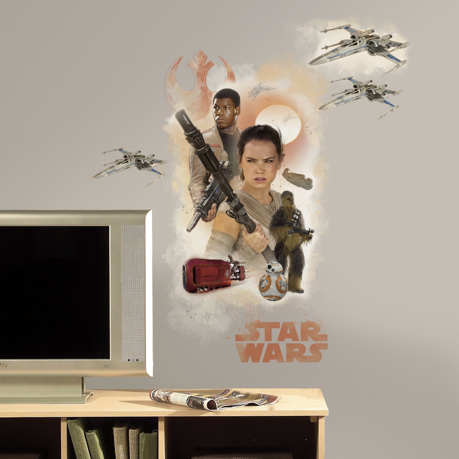 Roommates 46 X 5 "X 2.3" Finn & Rey Star Wars Episode Vii