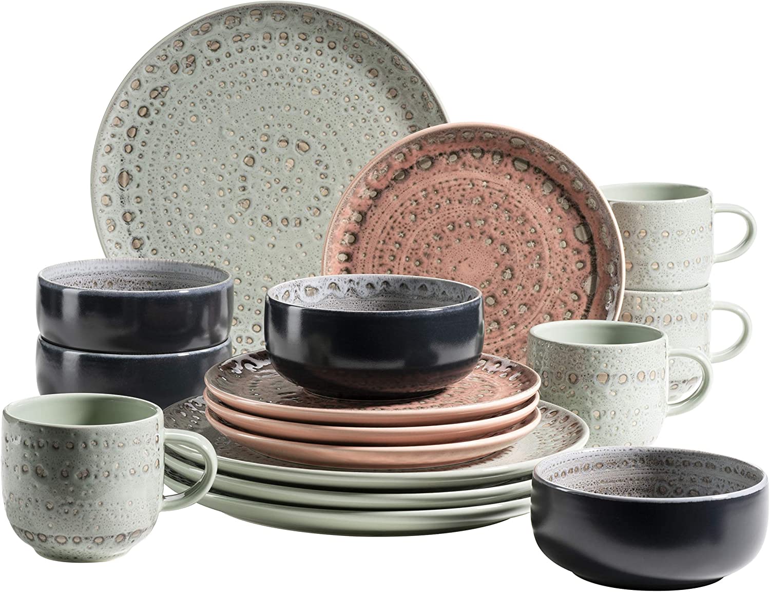 Maser Mäser Spicy Market 931817 Series Hand-Painted Crockery Set For 4 People In 