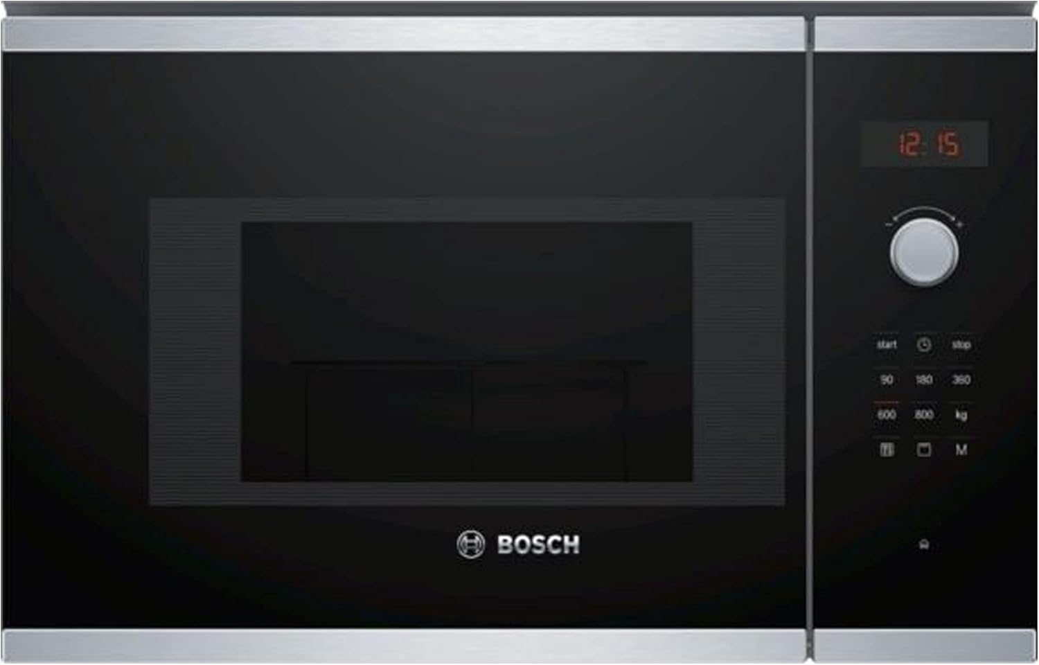 Bosch Bel523MS0 Built-in 20L 800W Black, Stainless Steel - Microwave (Built-in, 20L, 800W, Rotation, Touch, Black, Stainless Steel, Button)