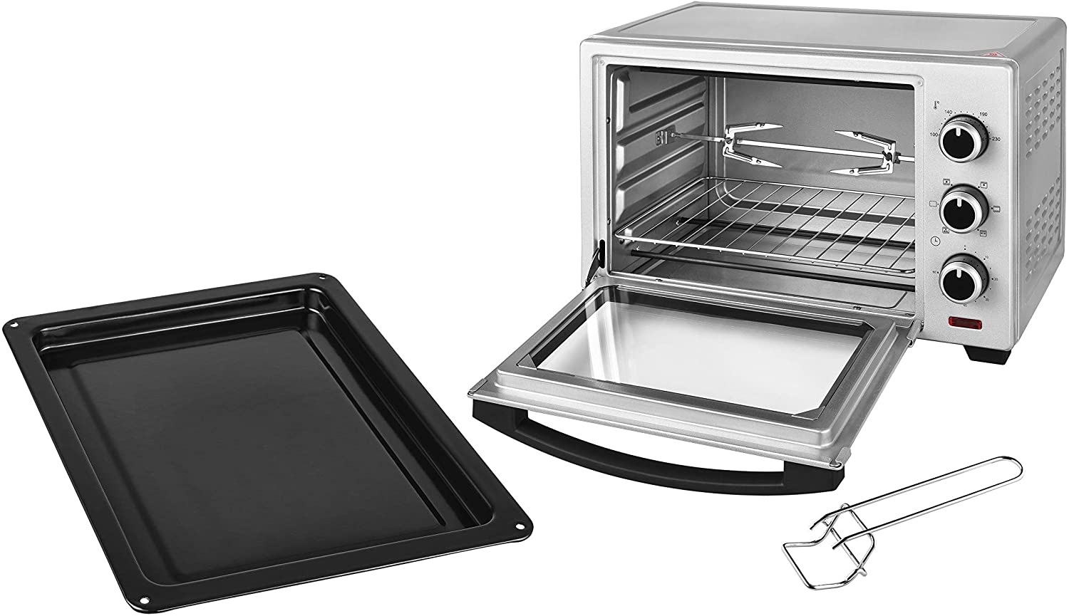 Team Kalorik TKG OT 2005 CR SR 25 Litre Multistove with 60 Minute Timer Circulation Function Rotating Spit 1600 25 Litres Silver