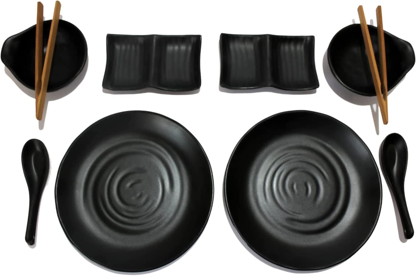 TomYang 2 Person Tableware Set Perfect BBQ - Thai Grill & Hot Pot, Electric Grill and Asian Fondue