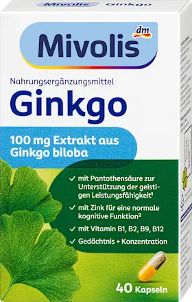 Mivolis Ginkgo capsules, 40 count, 20 g
