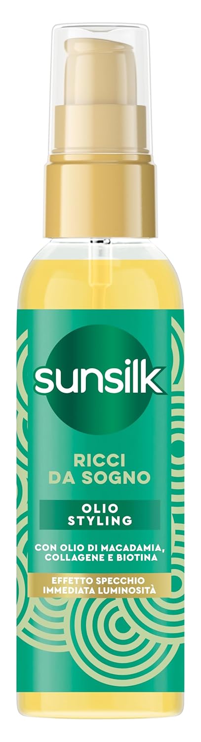 Dove Sunsilk Dream Curls Styling Oil for Curly Hair for Curls Without Frizz Effect, Ultra Light Texture, with Macadamia Oil, Collagen and Biotin, 75 ml