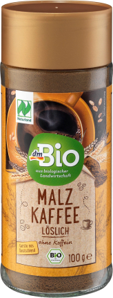 dmBio Coffee, malt coffee, soluble, natural country, 100 g