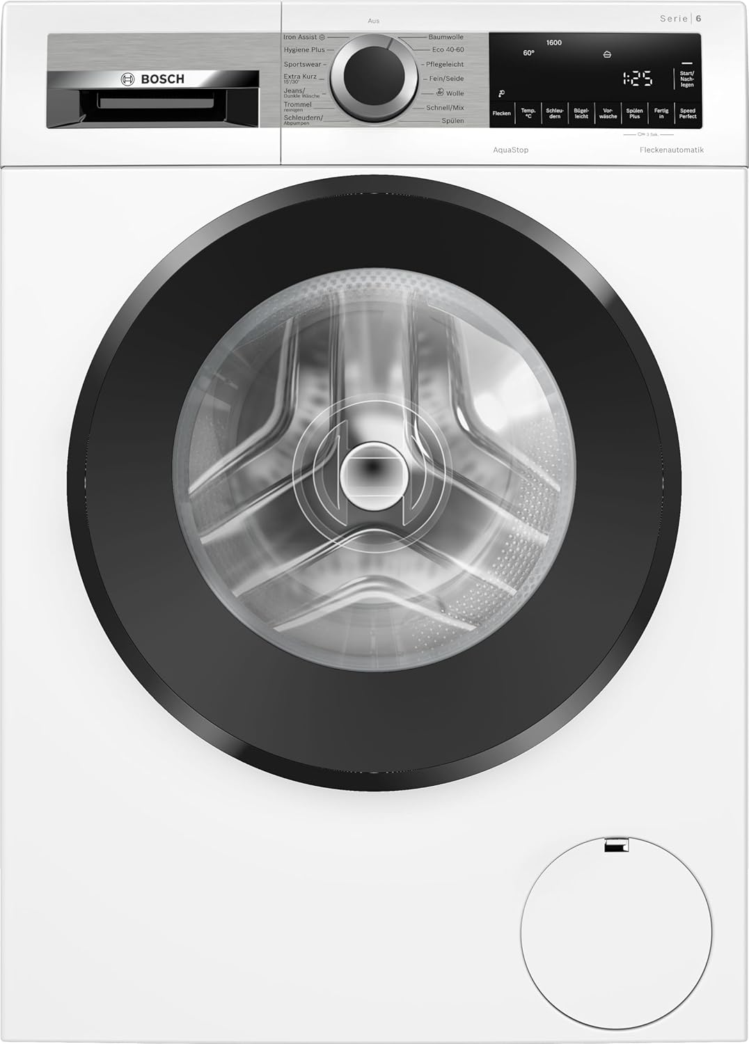 Bosch WGG256Z40, Series 6, Washing Machine 10 kg, 1600 rpm, Automatic Stain, Iron Assist, Quick Wash with Speed ​​Perfect, Refill Function, Touch Control Operation, Hygienic Laundry, AquaStop