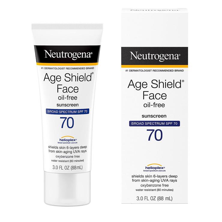 Neutrogena Old Shield Anti-Oxidant Face Lotion Sun Protection with Wide Spectrum SPF 70, Oil-Free and Non-Comedogenic Moisturizing Sun Protection to Prevent Signs of Aging, 3 fl. oz