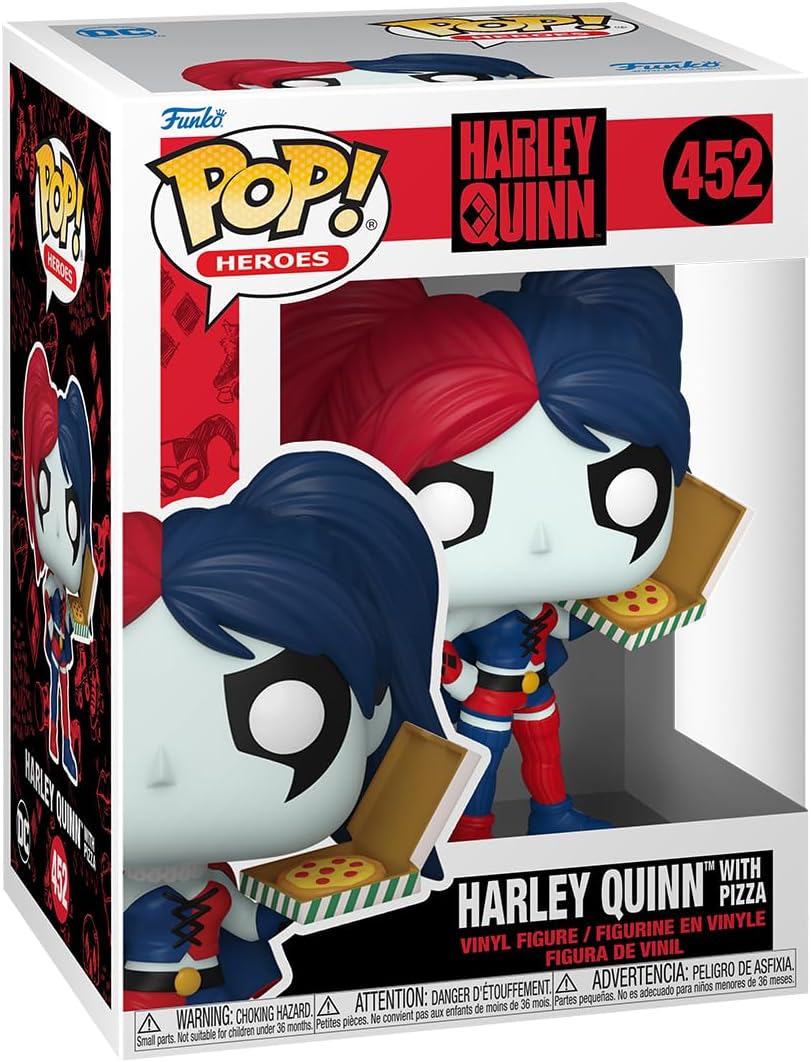 Funko Pop! Heroes: DC - Harley Quinn with Pizza - Vinyl Collectible Figure - Gift Idea - Official Merchandise - Toy for Children and Adults - Comic Books Fans - Model Figure for Collectors