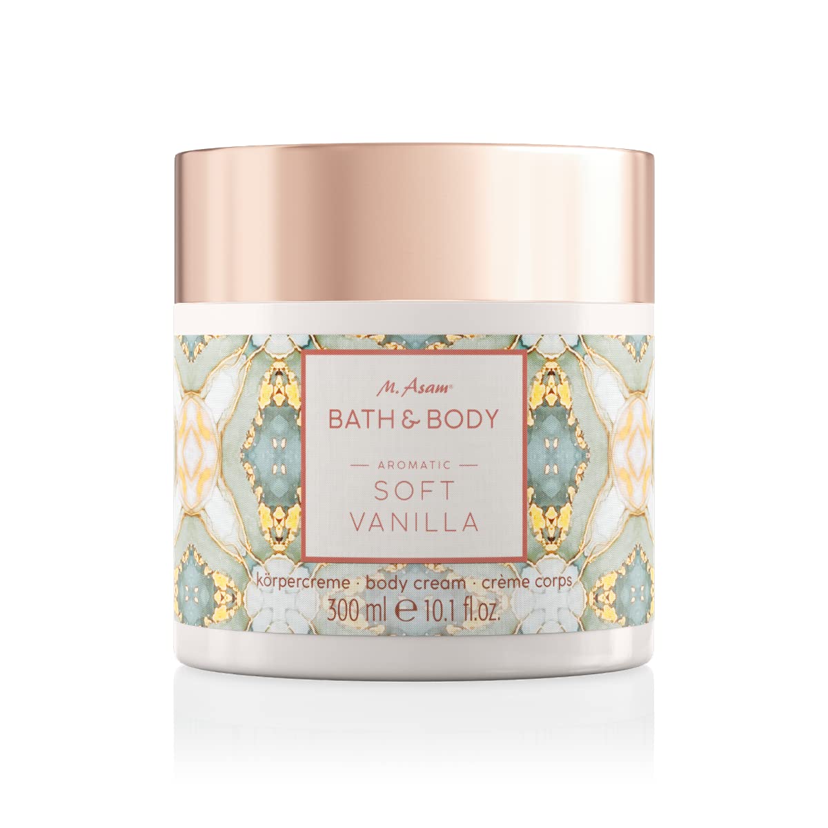 M. Asam BATH & BODY SOFT VANILLA BODY CREAM (300 ml) - Nourishing & Protective Effect Through Panthenol, Vitamin E & B3, Body Lotion with Creamy Sweet Vanilla Fragrance, for All Skin Types, Vegan