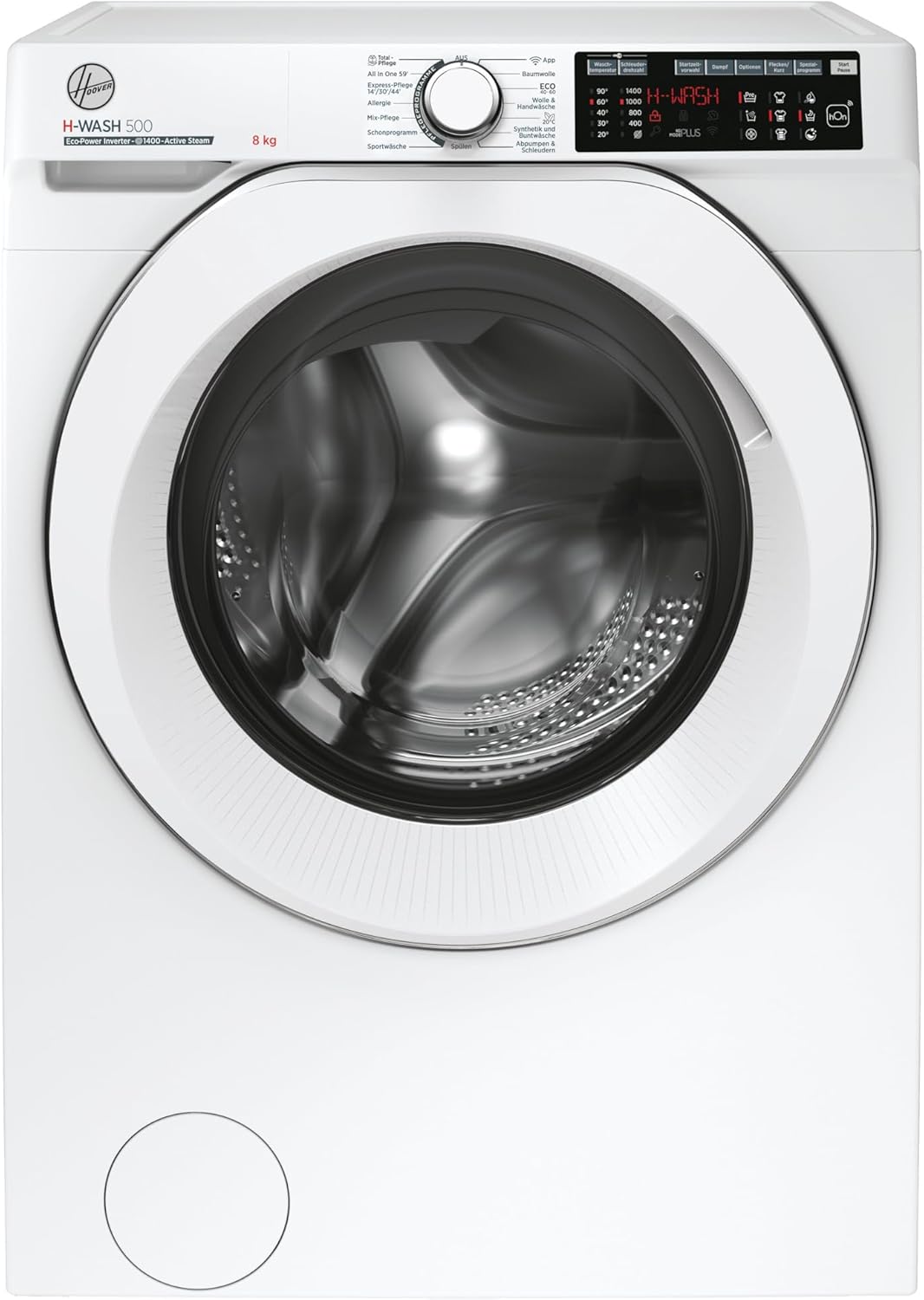 Hoover HWQ 48AMC/1-84 Washing Machine, 8 kg, Wi-Fi and Bluetooth, Inverter Motor, Steam Option, Stain Option