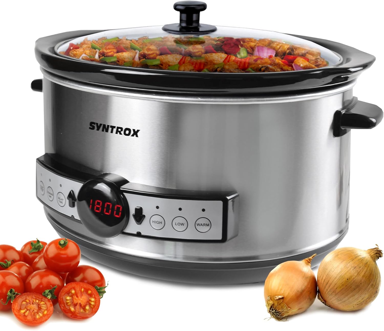 Syntrox Germany Slow Cooker Slow Cooker 4.5 L with Timer and Warming Function - Power 280 Watt