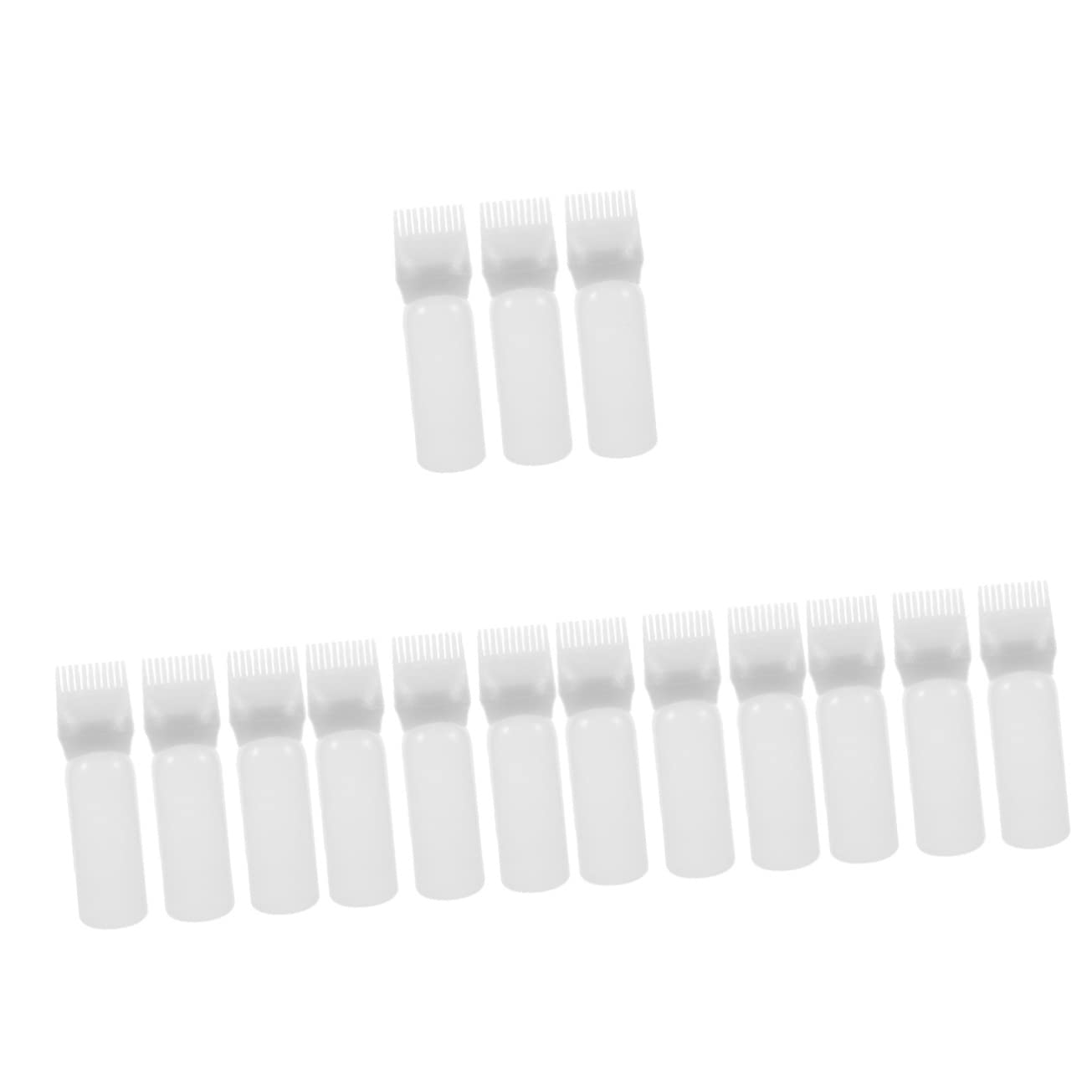 Lurrose 15 Pieces Medicine Bottle Hair Colour Bottle Applicator Hair Oil Bottle Applicator Root Comb Applicator Hair Comb Plastic Hair Root Comb Applicator Bottle