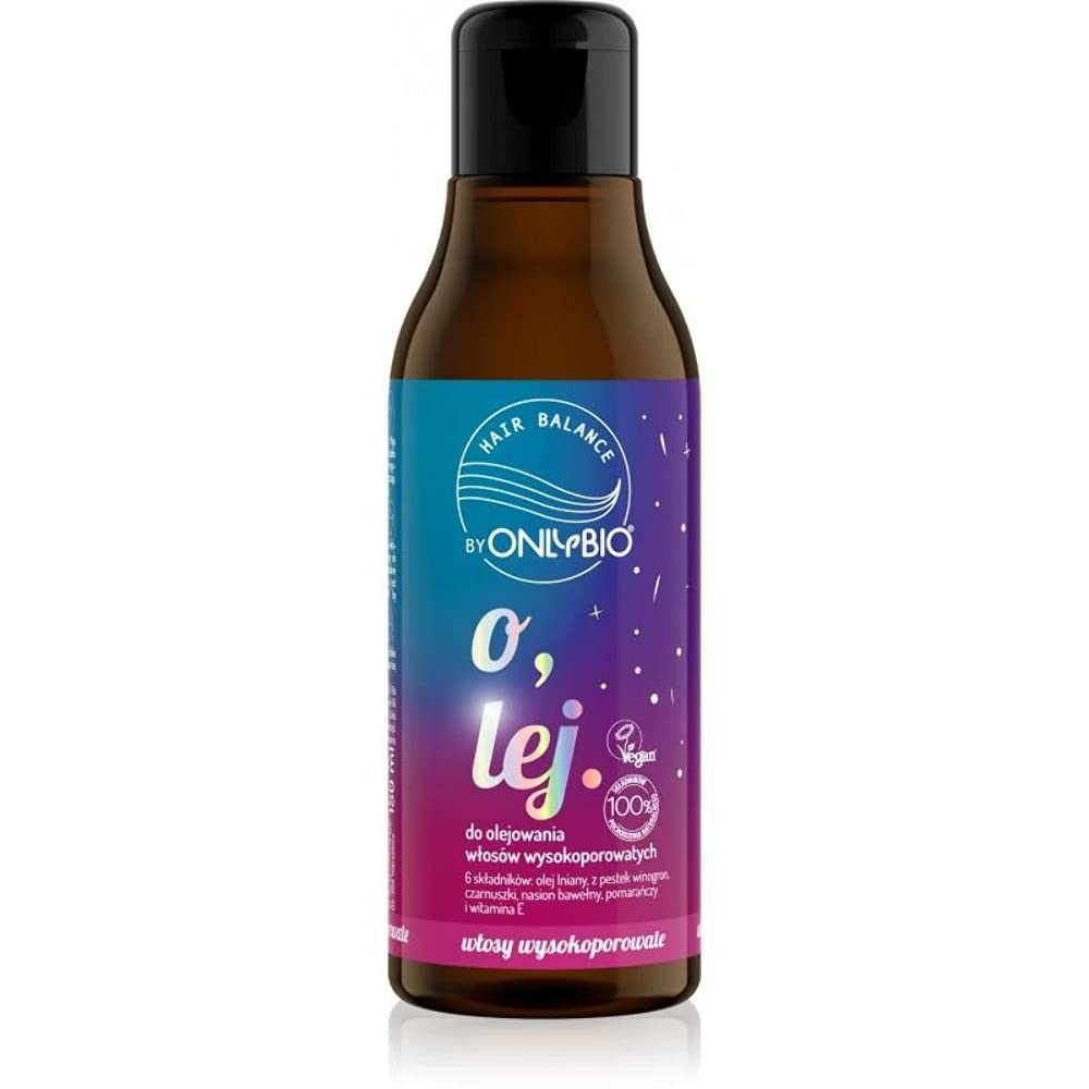 ONLYBIO Hair Balance Haaröl mit Vitamin E Traubenkernöl für trockenes kaputtes hochporöses Haar - vegan & natürlich mit Orangenduft